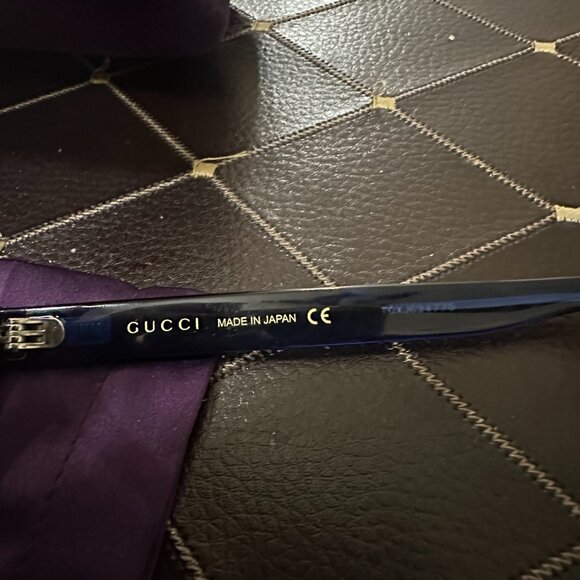 Authentic Gucci GG0005OZ 001 Eyeglass Frames — Black, Navy blue with Red Stripes - Picture 8 of 14